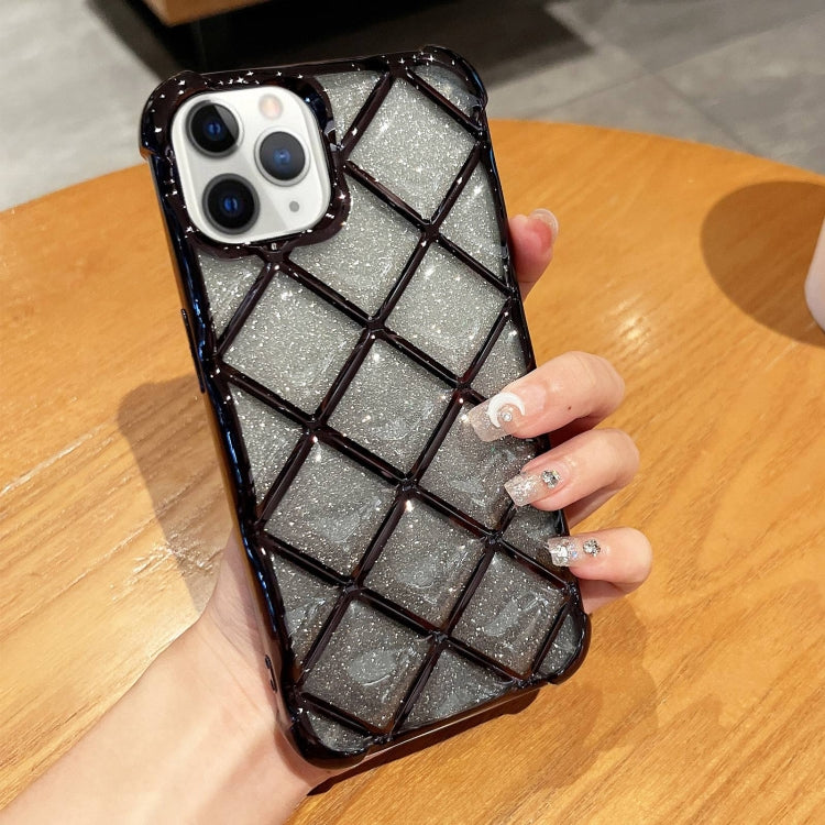 3D Diamond Lattice Laser Engraving Glitter Paper Phone Case, Series 2