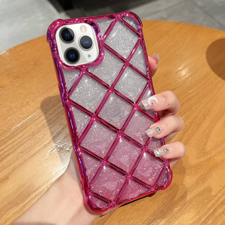 3D Diamond Lattice Laser Engraving Glitter Paper Phone Case, Series 2