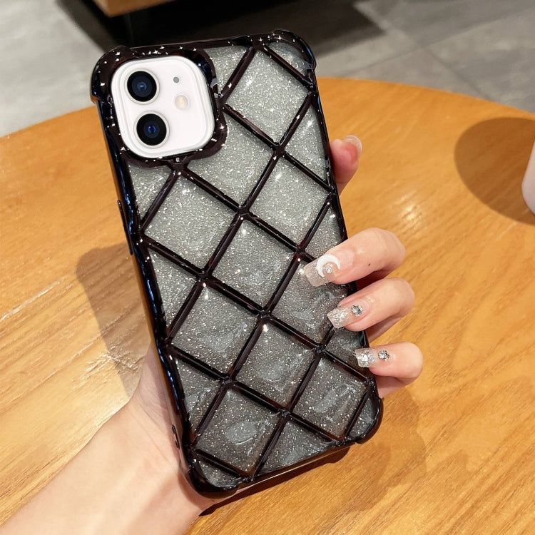 3D Diamond Lattice Laser Engraving Glitter Paper Phone Case, Series 1