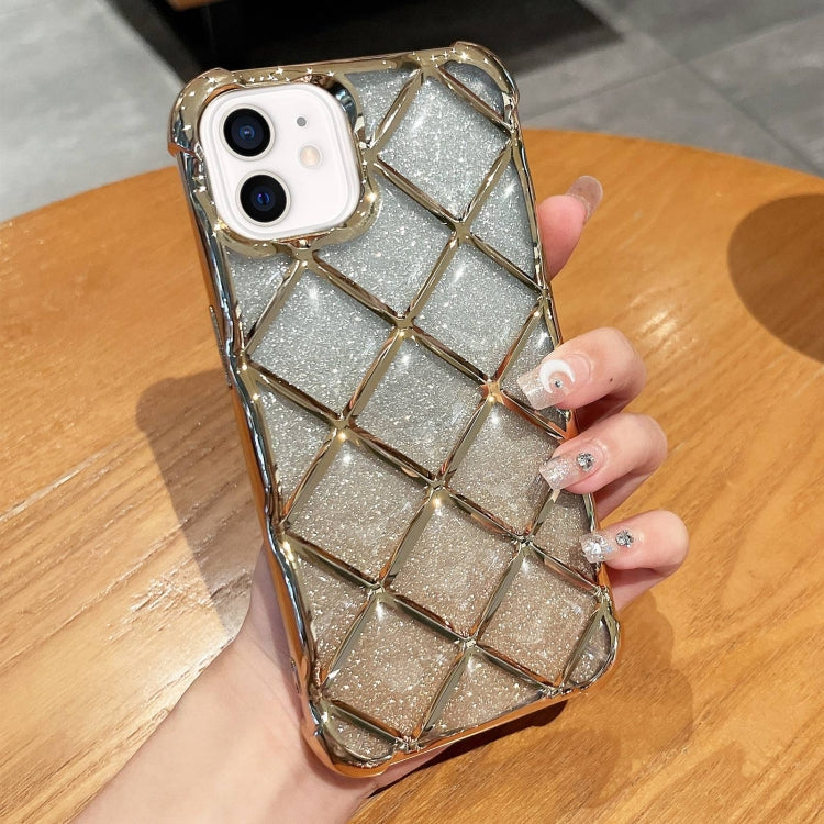 3D Diamond Lattice Laser Engraving Glitter Paper Phone Case, Series 1