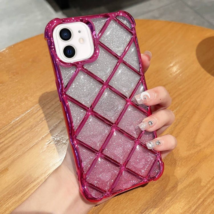 3D Diamond Lattice Laser Engraving Glitter Paper Phone Case, Series 1