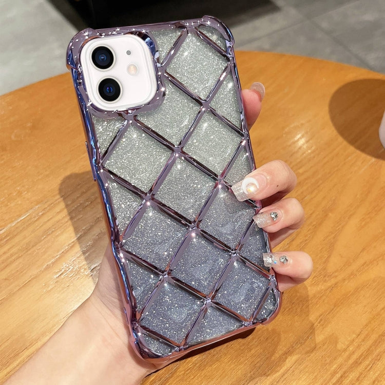 3D Diamond Lattice Laser Engraving Glitter Paper Phone Case, Series 1