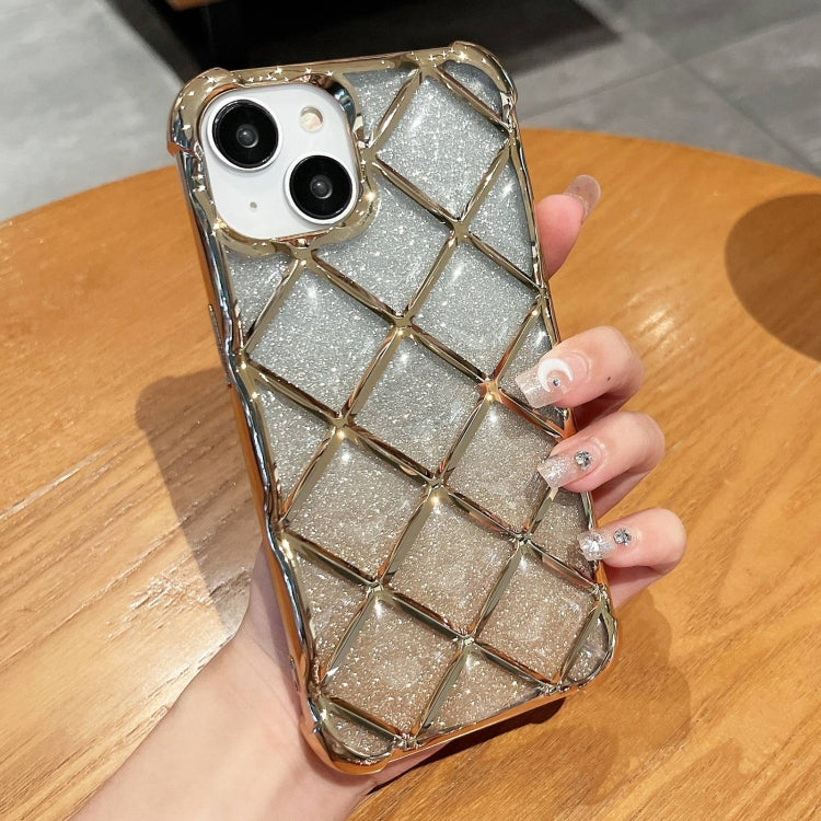 3D Diamond Lattice Laser Engraving Glitter Paper Phone Case, Series 1