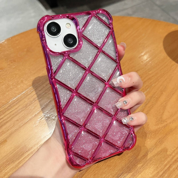 3D Diamond Lattice Laser Engraving Glitter Paper Phone Case, Series 1