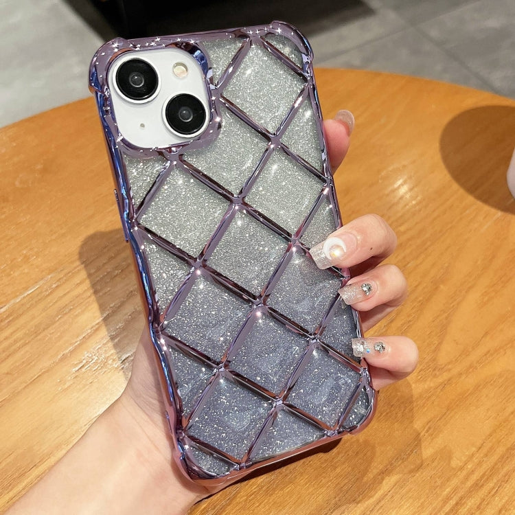 3D Diamond Lattice Laser Engraving Glitter Paper Phone Case, Series 1