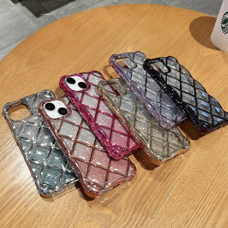 3D Diamond Lattice Laser Engraving Glitter Paper Phone Case, Series 2