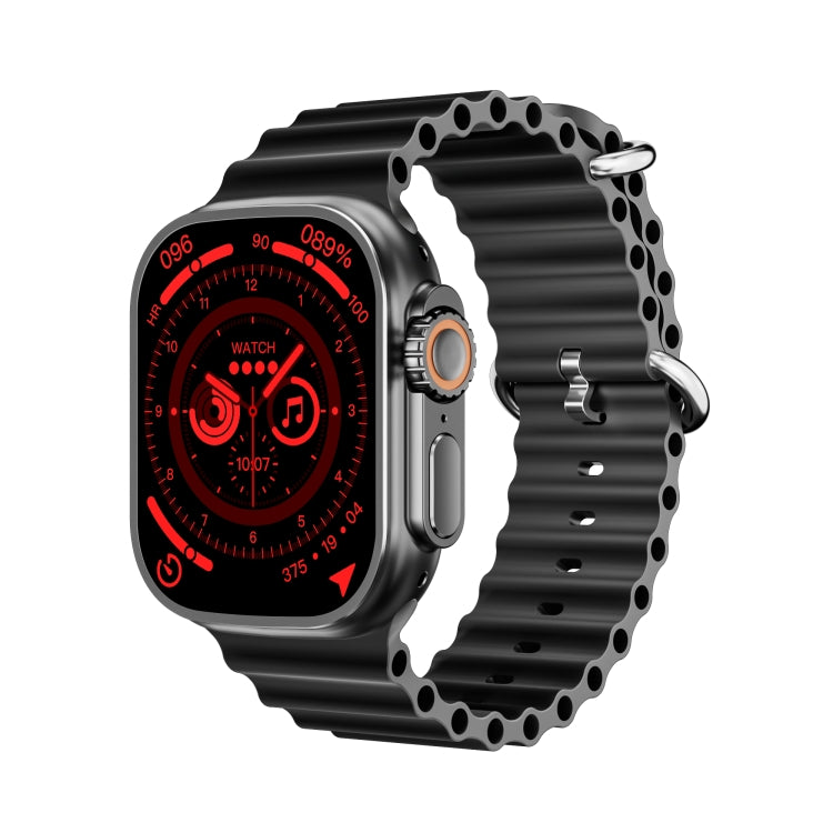 WS-E9 Ultra 2.2 inch IP67 Waterproof Metal Buckle Ocean Silicone Band Smart Watch, Support Heart Rate / NFC