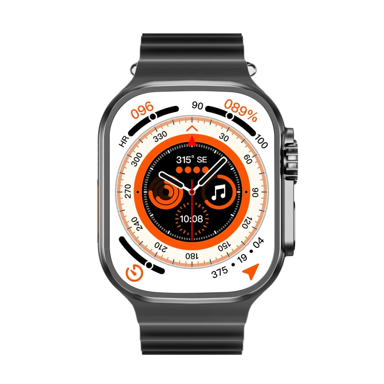 WS-E9 Ultra 2.2 inch IP67 Waterproof Metal Buckle Ocean Silicone Band Smart Watch, Support Heart Rate / NFC