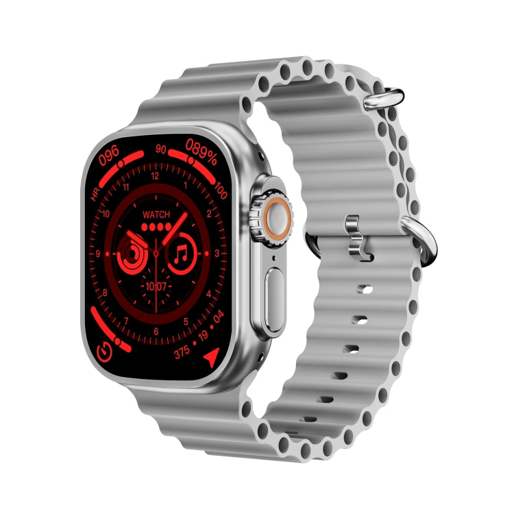 WS-E9 Ultra 2.2 inch IP67 Waterproof Metal Buckle Ocean Silicone Band Smart Watch, Support Heart Rate / NFC