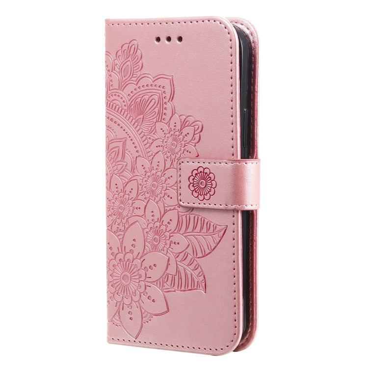 Seven-petal Flowers Embossing Leather Phone Case, Series 1