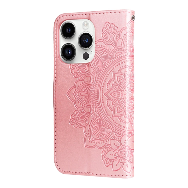 Seven-petal Flowers Embossing Leather Phone Case, Series 1