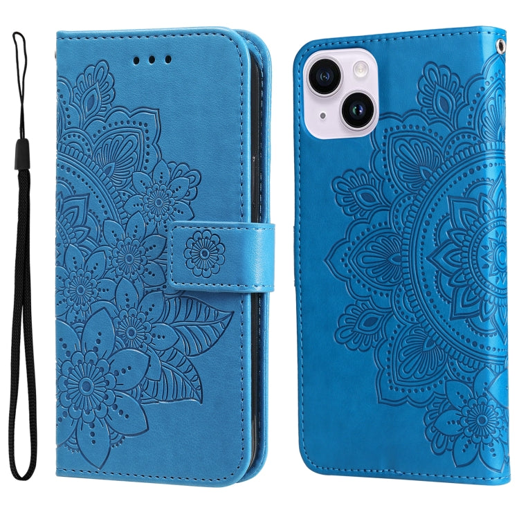 Seven-petal Flowers Embossing Leather Phone Case, Series 1