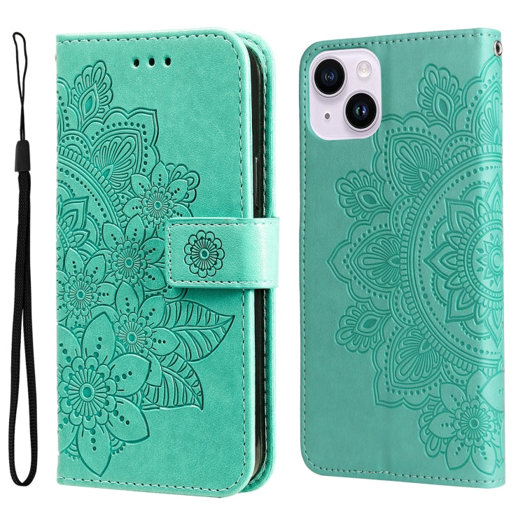 Seven-petal Flowers Embossing Leather Phone Case, Series 1