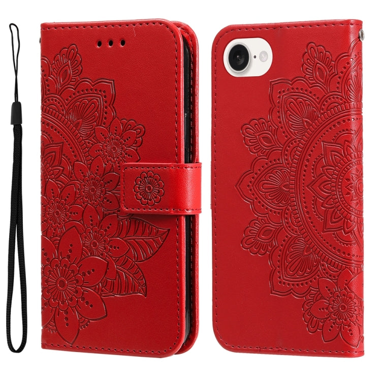 Seven-petal Flowers Embossing Leather Phone Case, Series 1