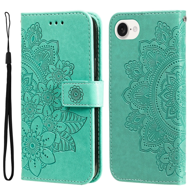 Seven-petal Flowers Embossing Leather Phone Case, Series 1