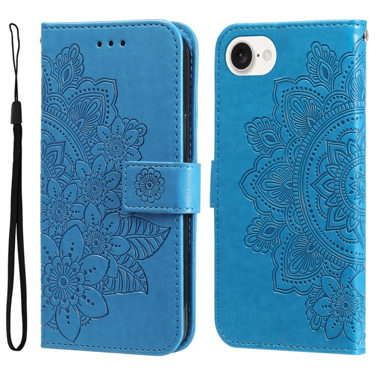 Seven-petal Flowers Embossing Leather Phone Case, Series 1