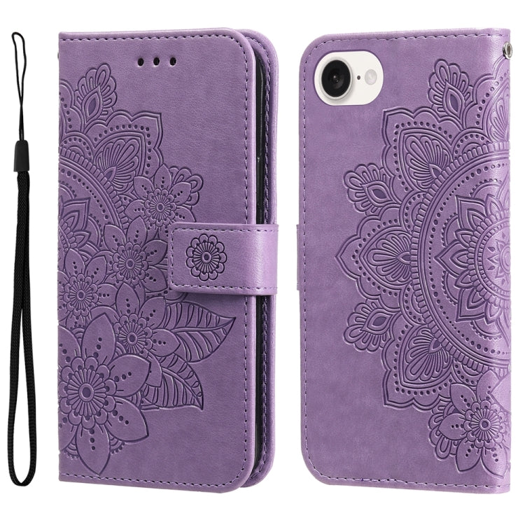 Seven-petal Flowers Embossing Leather Phone Case, Series 1