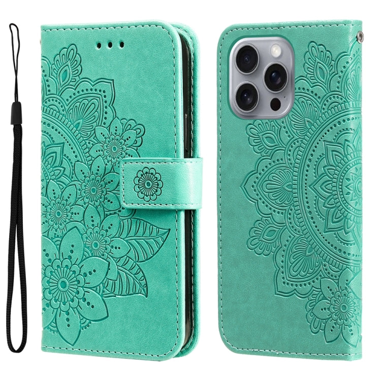 Seven-petal Flowers Embossing Leather Phone Case, Series 2