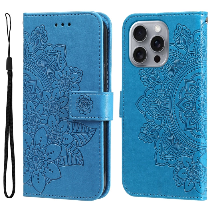 Seven-petal Flowers Embossing Leather Phone Case, Series 2