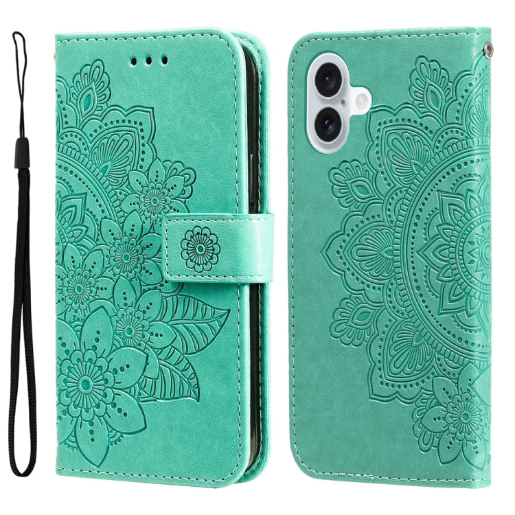 Seven-petal Flowers Embossing Leather Phone Case, Series 1