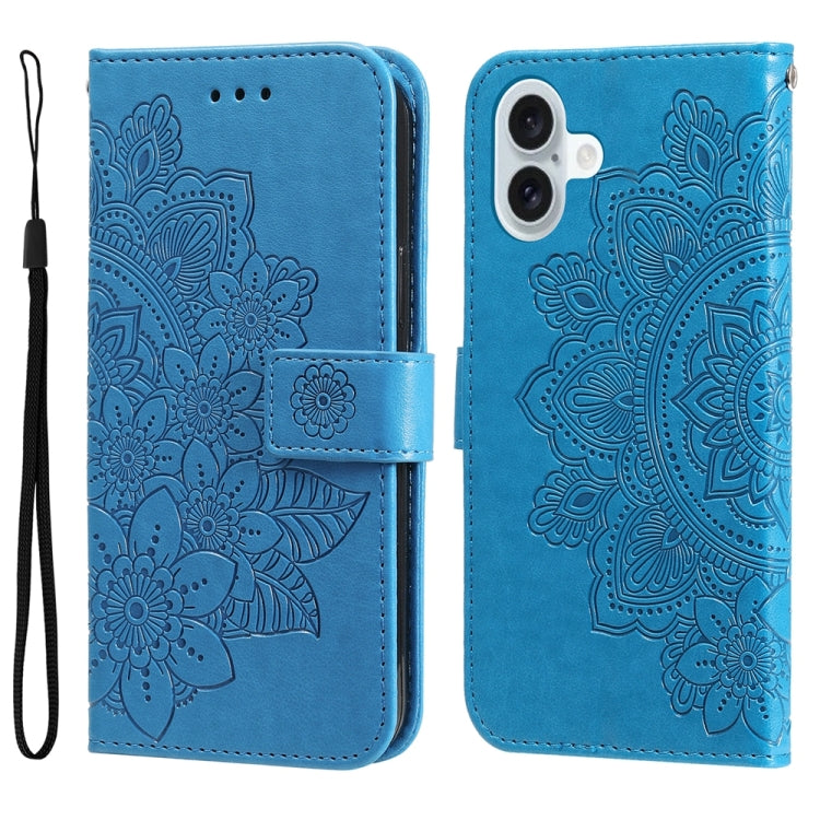 Seven-petal Flowers Embossing Leather Phone Case, Series 1