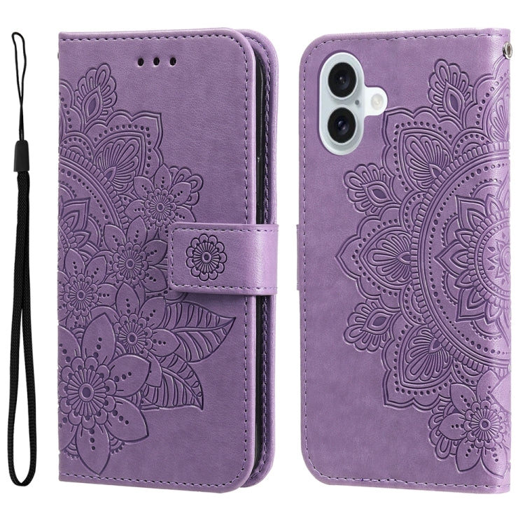 Seven-petal Flowers Embossing Leather Phone Case, Series 1