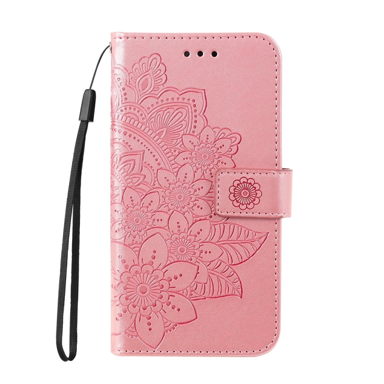 Seven-petal Flowers Embossing Leather Phone Case, Series 2