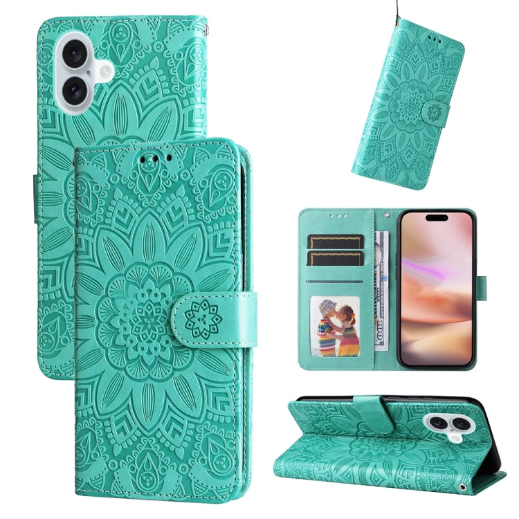 Embossed Sunflower Leather Phone Case, Series 1