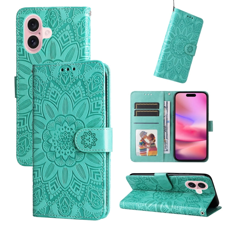 Embossed Sunflower Leather Phone Case, Series 2