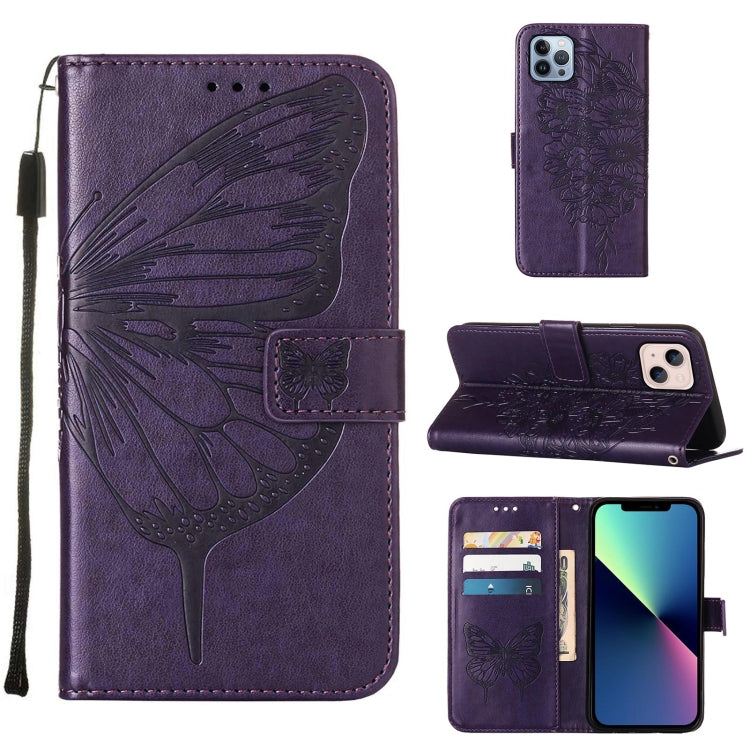 Embossed Butterfly Leather Phone Case, Series 3