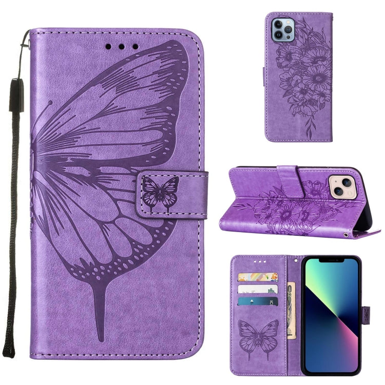 Embossed Butterfly Leather Phone Case, Series 3