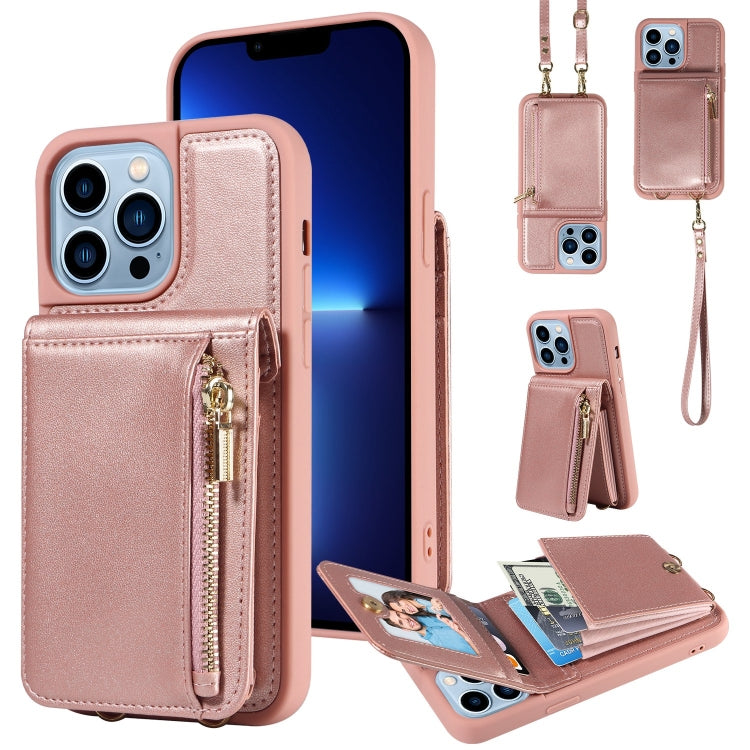 Crossbody Lanyard Zipper Wallet Leather Phone Case, Series 2