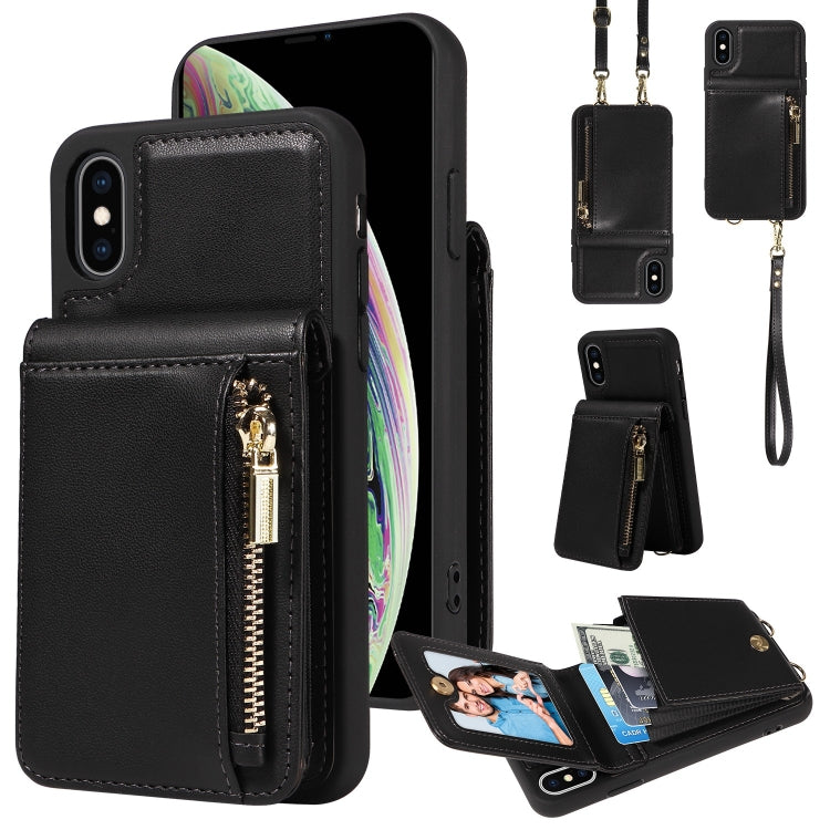 Crossbody Lanyard Zipper Wallet Leather Phone Case, Series 3