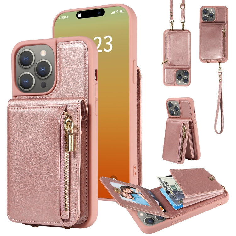 Crossbody Lanyard Zipper Wallet Leather Phone Case, Series 1