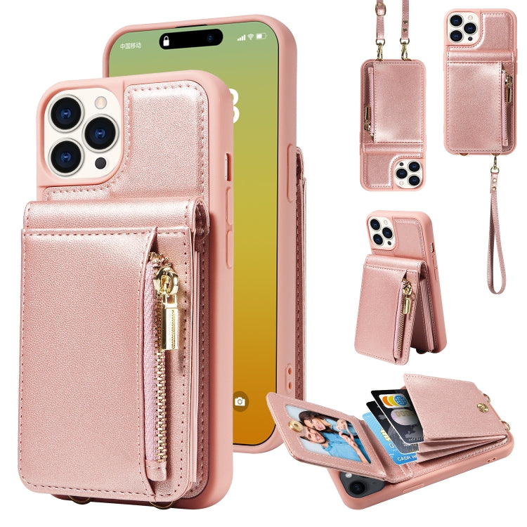 Crossbody Lanyard Zipper Wallet Leather Phone Case, Series 4