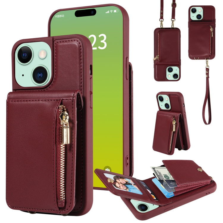 Crossbody Lanyard Zipper Wallet Leather Phone Case, Series 4