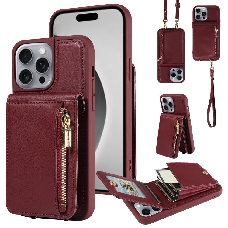 Crossbody Lanyard Zipper Wallet Leather Phone Case, Series 2