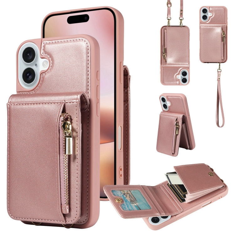 Crossbody Lanyard Zipper Wallet Leather Phone Case, Series 1