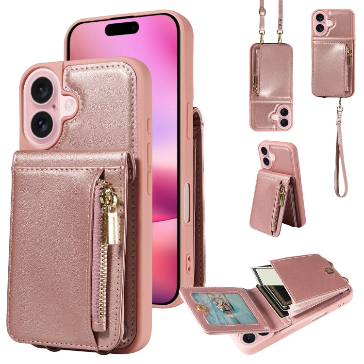 Crossbody Lanyard Zipper Wallet Leather Phone Case, Series 3