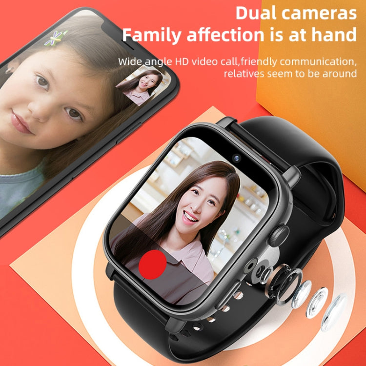 UNIWA X1S 1.9 inch IP67 Waterproof 4G Android 8.1 Dual Cameras Smart Watch Support Temperature Measurement