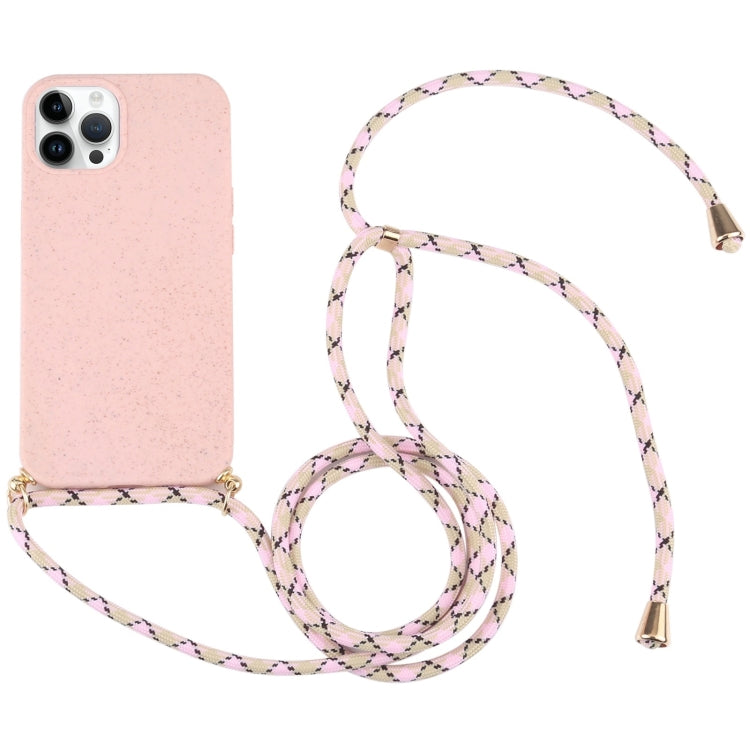 Wheat Straw TPU Shockproof Phone Case with Neck Lanyard, Series 2