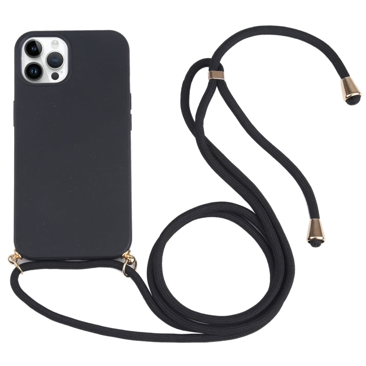 Wheat Straw TPU Shockproof Phone Case with Neck Lanyard, Series 2