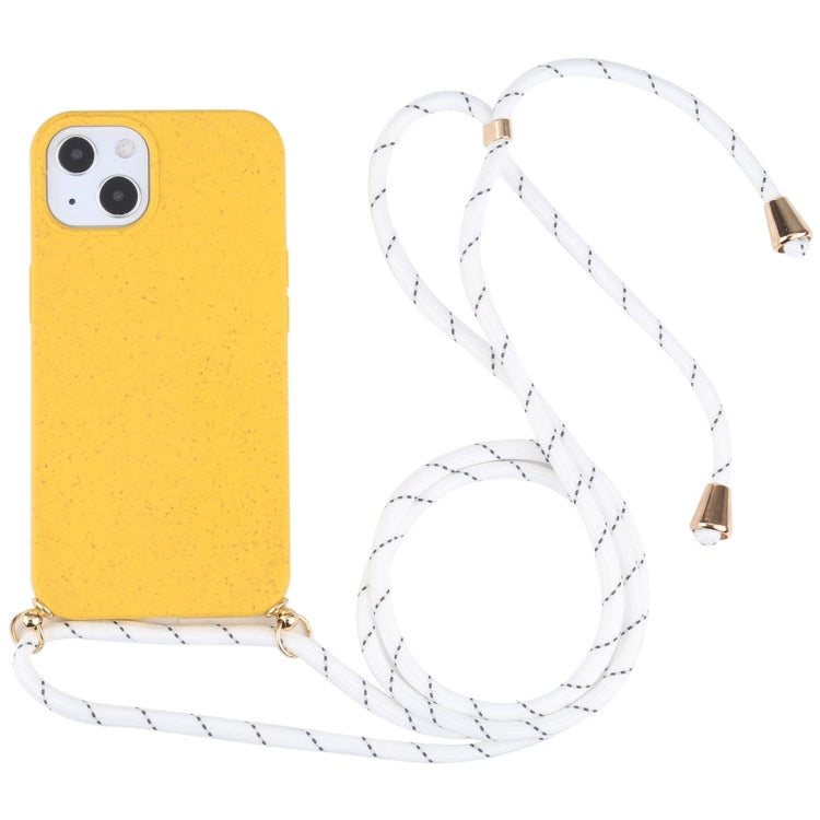 Wheat Straw TPU Shockproof Phone Case with Neck Lanyard, Series 2