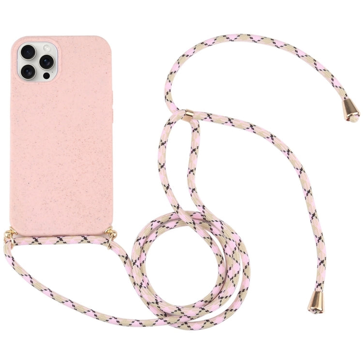 Wheat Straw TPU Shockproof Phone Case with Neck Lanyard, Series 2