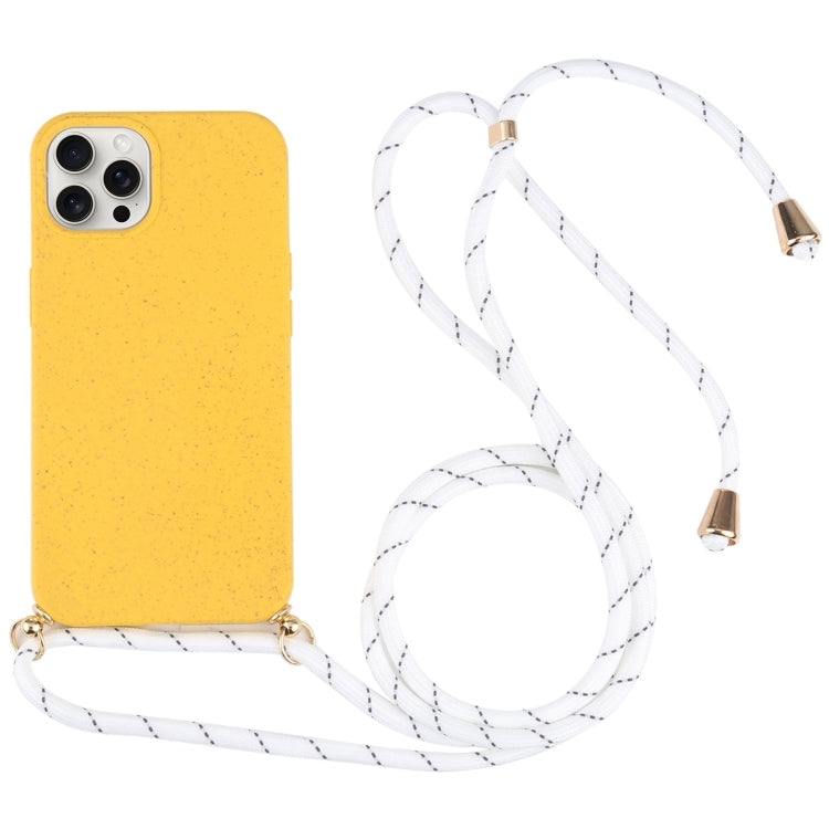 Wheat Straw TPU Shockproof Phone Case with Neck Lanyard, Series 2