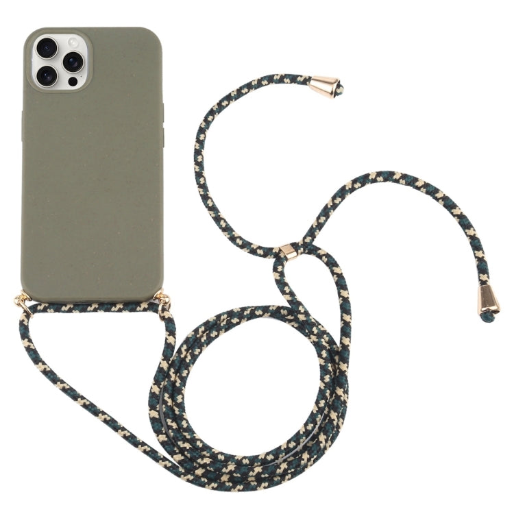 Wheat Straw TPU Shockproof Phone Case with Neck Lanyard, Series 1