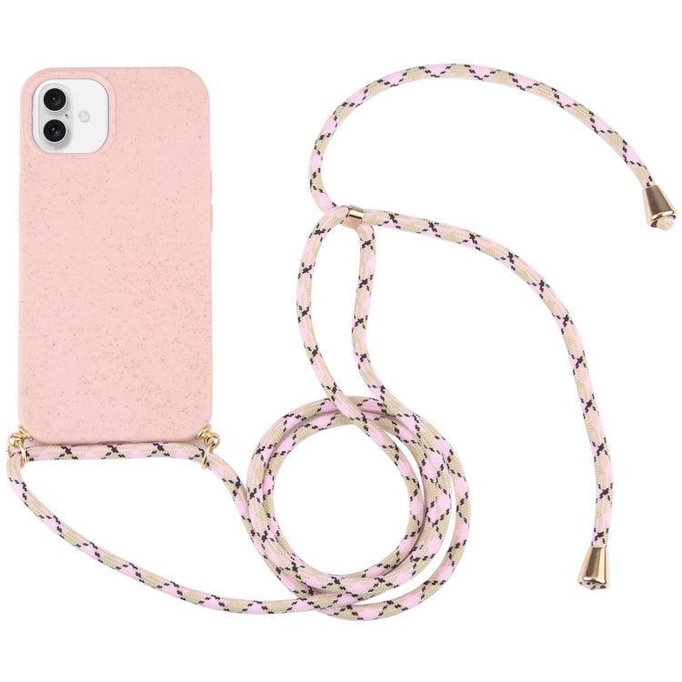 Wheat Straw TPU Shockproof Phone Case with Neck Lanyard, Series 1