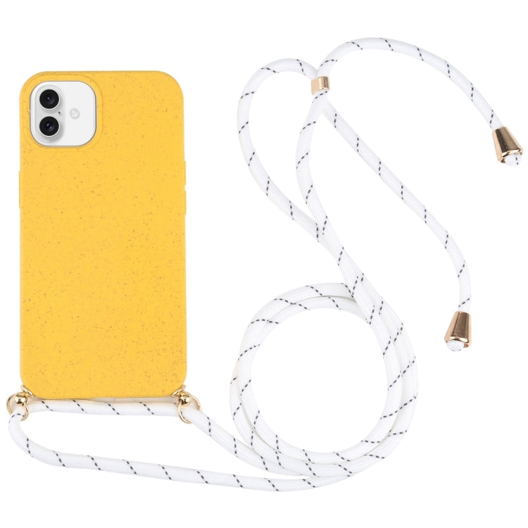 Wheat Straw TPU Shockproof Phone Case with Neck Lanyard, Series 1