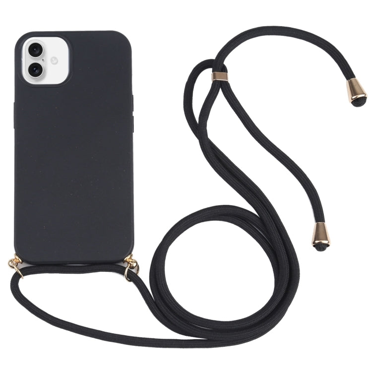 Wheat Straw TPU Shockproof Phone Case with Neck Lanyard, Series 1