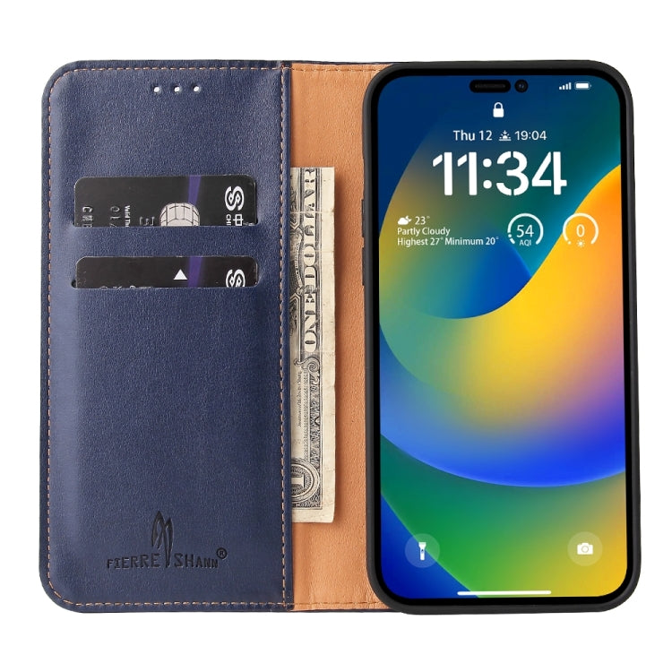 Fierre Shann PU Genuine Leather Texture Phone Case, Series 2